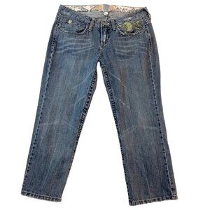 Z Cavaricci Jeans Straight Leg Mid-Rise Blue Denim 100% Cotton Womens Size 9